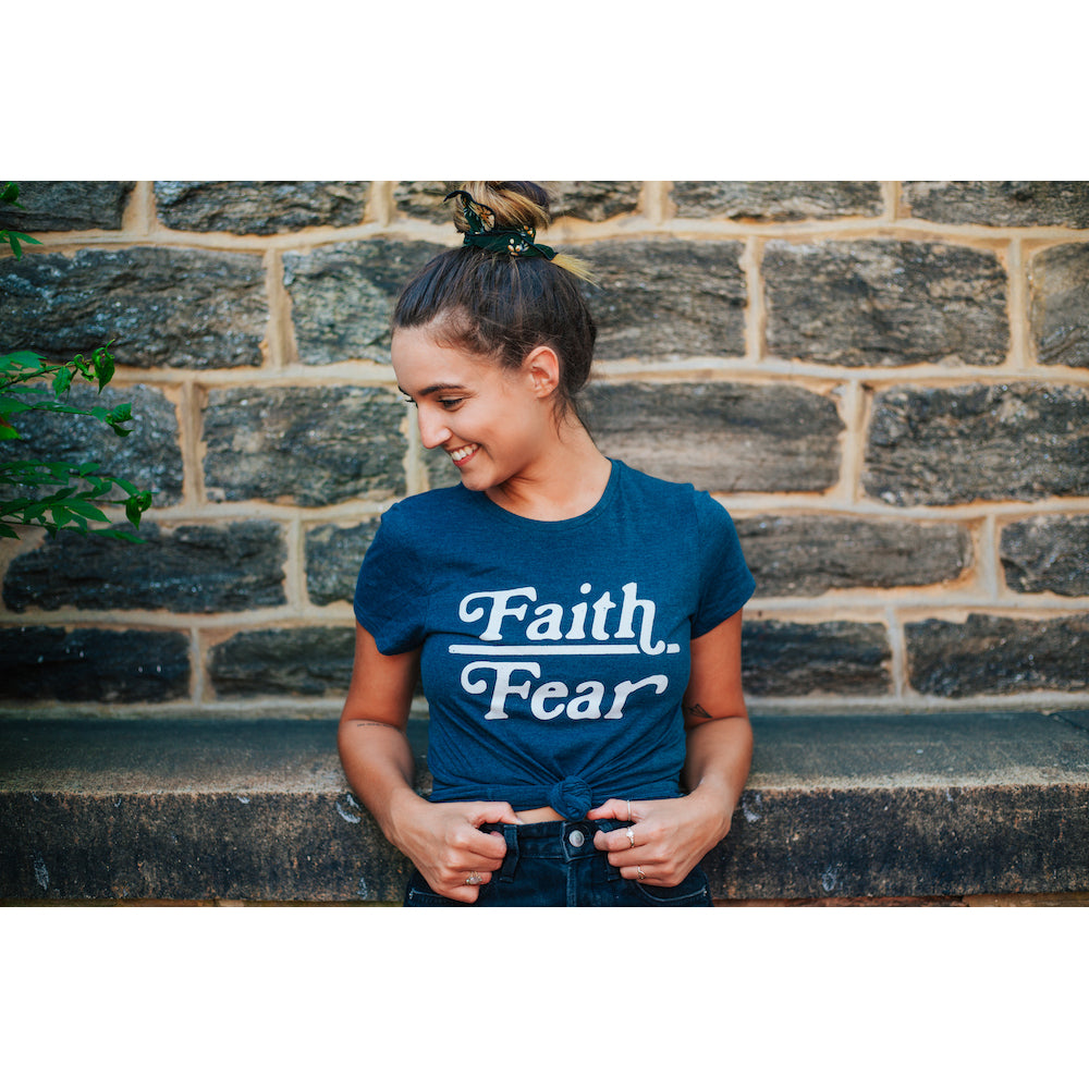 Womens Faith Over Fear Tshirt Cute Religion Faithful Empowerment Novelty Tee Image 4