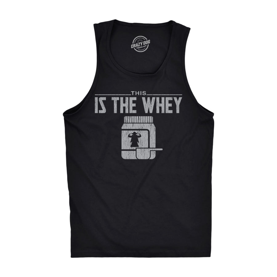 Mens This Is The Whey Fitness Tank Funny Sci-Fi Movie TV Show Graphic Space Tanktop Image 1