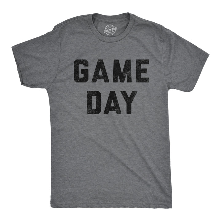 Mens Game Day Tshirt Funny Football Sunday Big Game Sports Graphic Tee Image 1