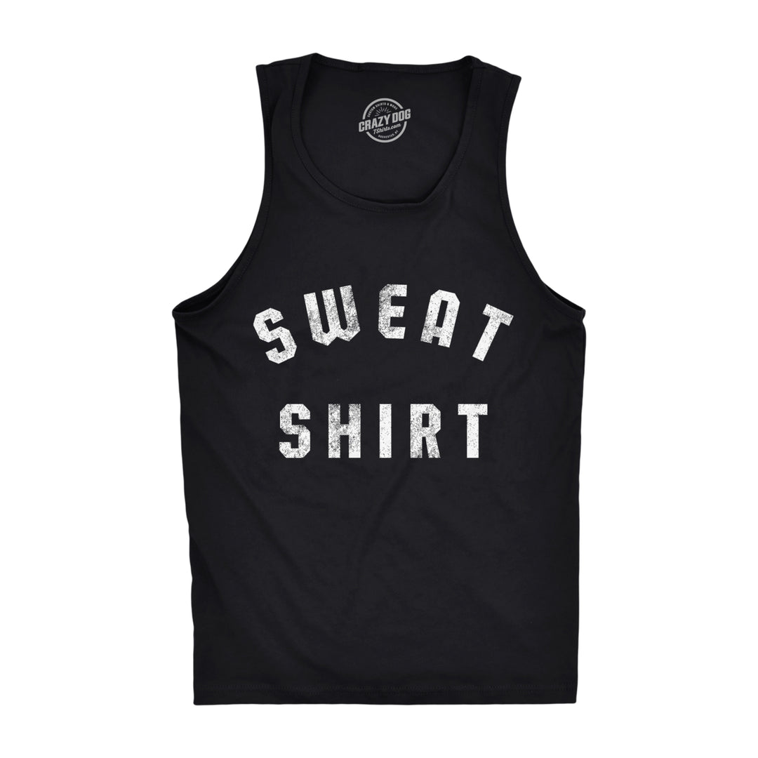 Mens Fitness Tank Sweat Shirt Tanktop Funny Workout Gym Graphic Shirt Image 1