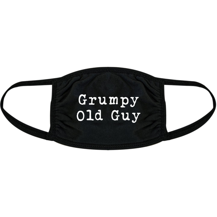 Grumpy Old Guy Face Mask Funny Fathers Day Senior Nose And Mouth Covering Image 1