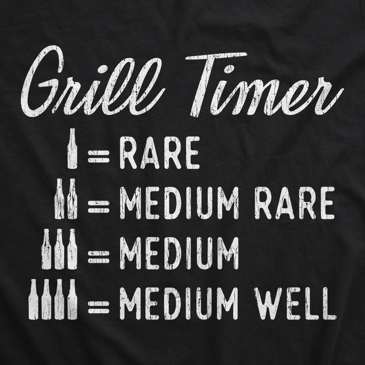 Beer Grill Timer Cookout Apron Funny Backyard BBQ Dad Summer Graphic Gift Image 2