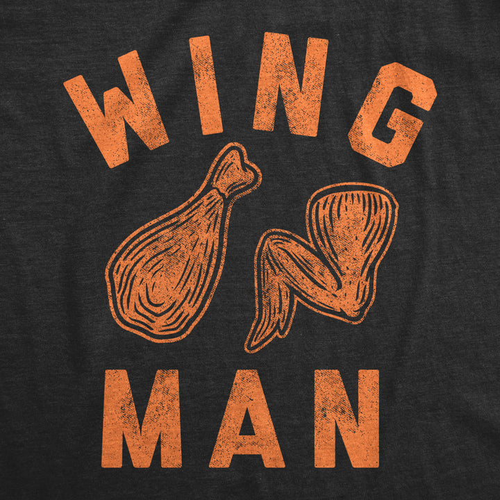 Mens Wing Man Tshirt Funny Buffalo Chicken Wings Sarcastic Novelty Tee Image 2