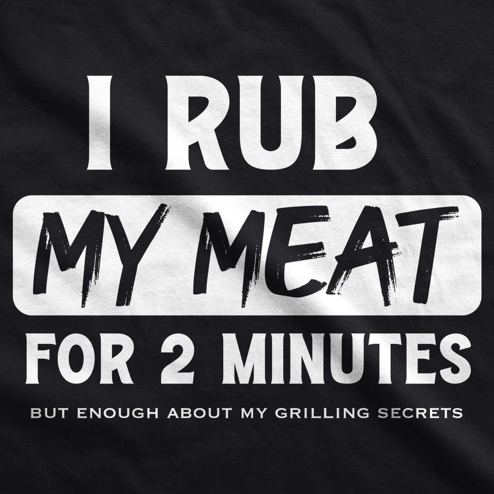 I Rub My Meat For 2 Minutes Cookout Apron Funny BBQ Grilling Smock Image 2