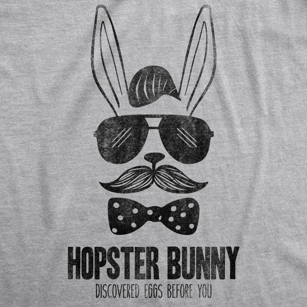 Mens Hipster Bunny Egg Hunt Funny Easter Millenial Rabbit Novelty Adult T Shirt Image 2