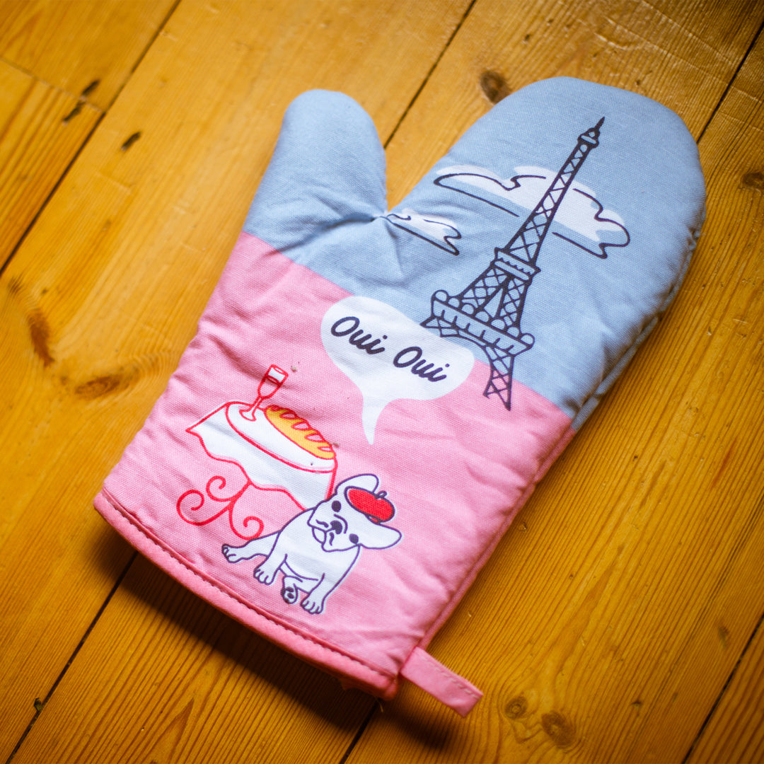 Oui Oui French Bulldog Oven Mitt Funny Pet Puppy Animal Lover Kitchen Glove Image 4