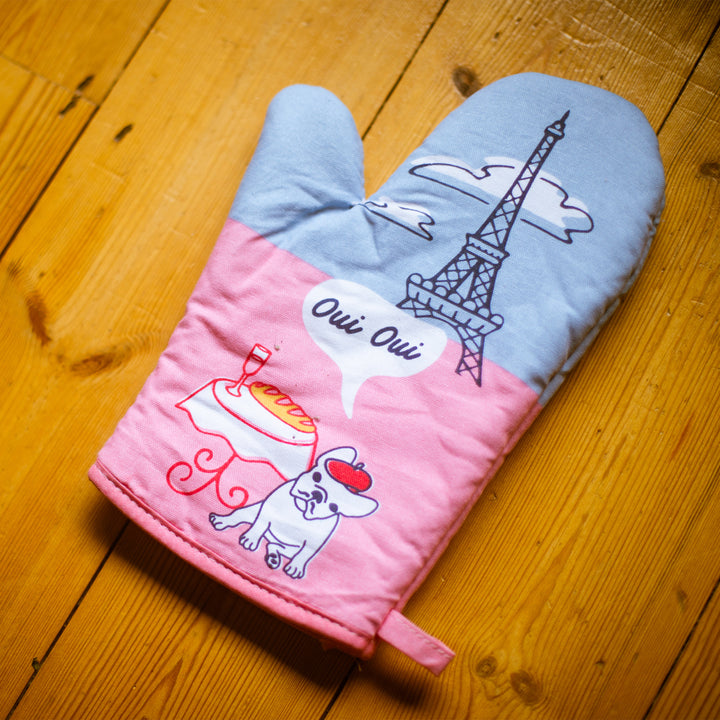 Oui Oui French Bulldog Oven Mitt Funny Pet Puppy Animal Lover Kitchen Glove Image 4
