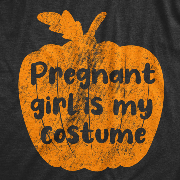 Maternity Pregnant Girl Is My Costume Tshirt Funny Halloween Baby Announcement Pregnancy Tee Image 2