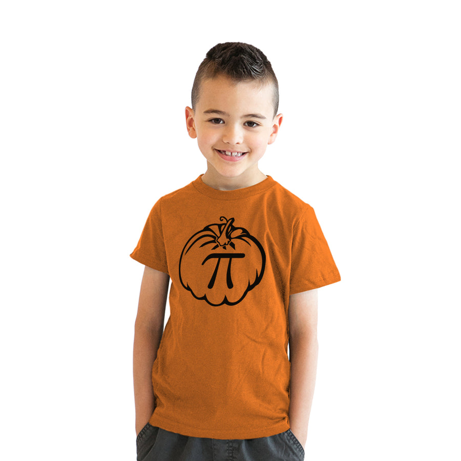 Youth Pumpkin Pi T Shirt Funny Math Shirt Pie Tee Thanksgiving Tee for Kids Image 1