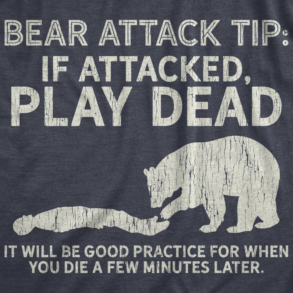 Womens Bear Attack Tip Tshirt Funny Camping Hiking Outdoor Adventure Sarcastic Tee Image 2