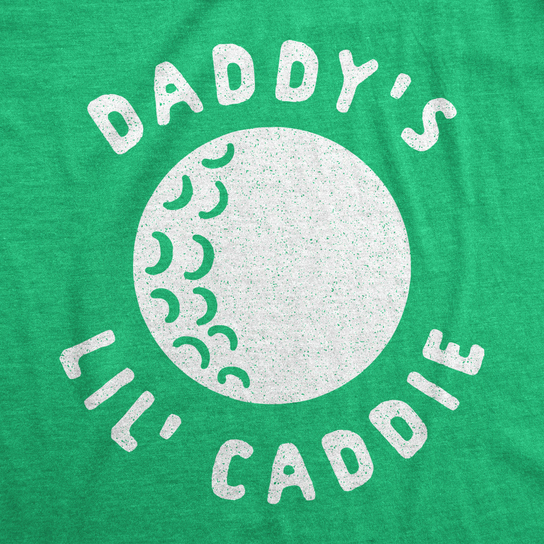 Maternity Daddys Lil Caddie Tshirt Funny Golf Lover Baby Announcement Graphic Tee Image 2