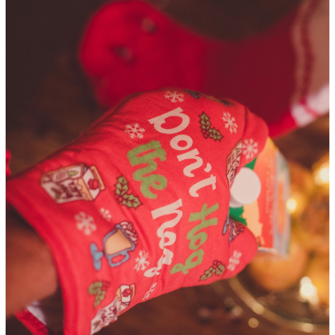 Dont Hog The Nog Oven Mitt Funny Christmas Tradition Eggnog Chefs Kitchen Glove Image 4