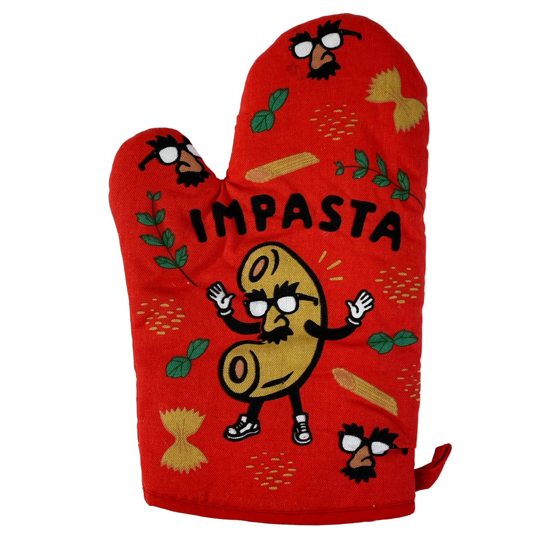 Impasta Oven Mitt Funny Noodle Disguise Imposter Hilarious Graphic Novelty Kitchen Glove Image 1