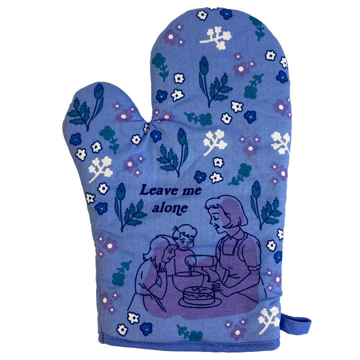 Leave Me Alone Oven Mitt Funny Family Baking Cookies Cake Graphic Novelty Kitchen Glove Image 1