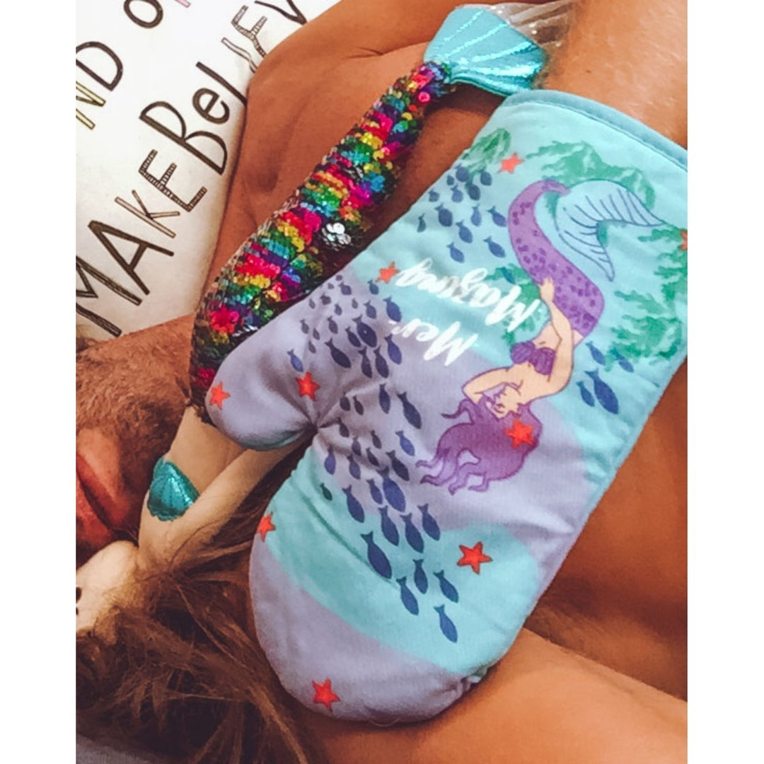 Mer-Mazing Oven Mitt Funny Mermaid Ocean Sea Mystical Kitchen Glove Image 4