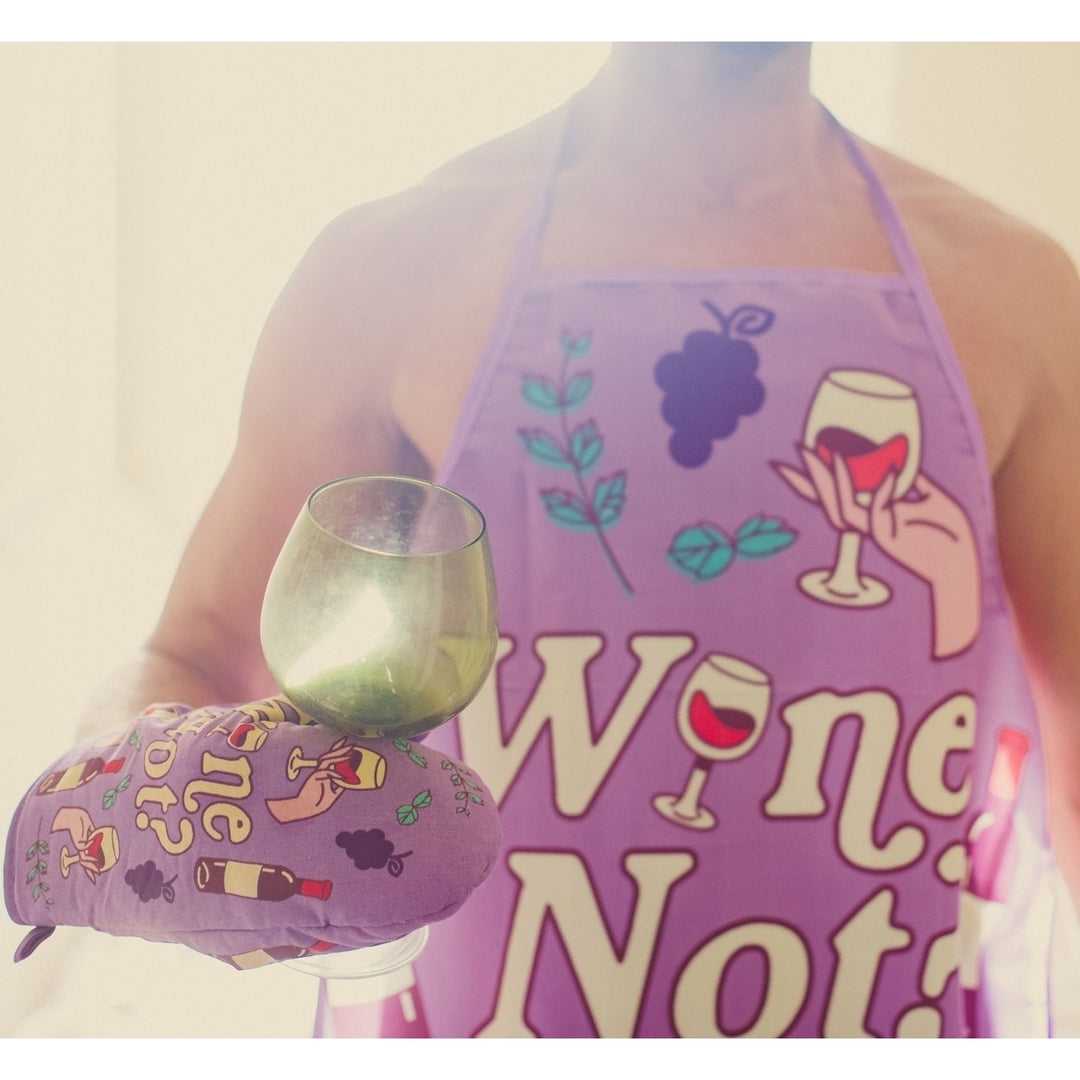 Wine Not Oven Mitt Funny Vino Wine Lover Drinking Why Not Kitchen Glove Image 4