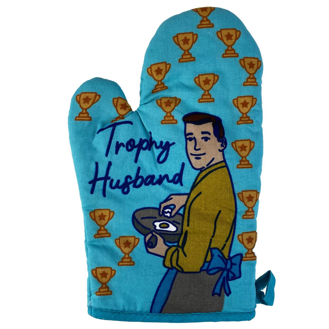 Trophy Husband Oven Mitt Funny Fiance Cooking Kitchen Glove Image 1