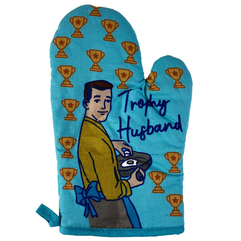 Trophy Husband Oven Mitt Funny Fiance Cooking Kitchen Glove Image 2