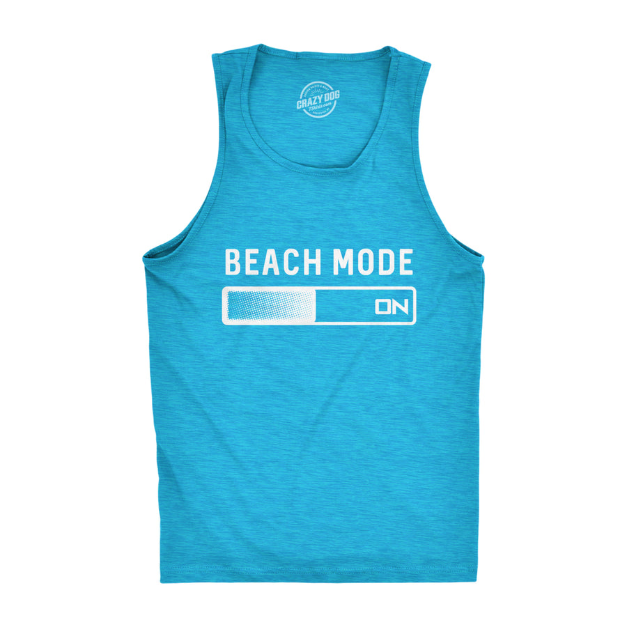 Mens Beach Mode Fitness Tank Funny Vacation Holiday Travel Summer Graphic Novelty Tanktop Image 1