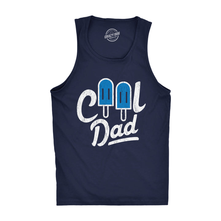 Mens Cool Dad Popsicle Fitness Tank Funny Summer Fathers Day Appreciation Graphic Tanktop Image 1