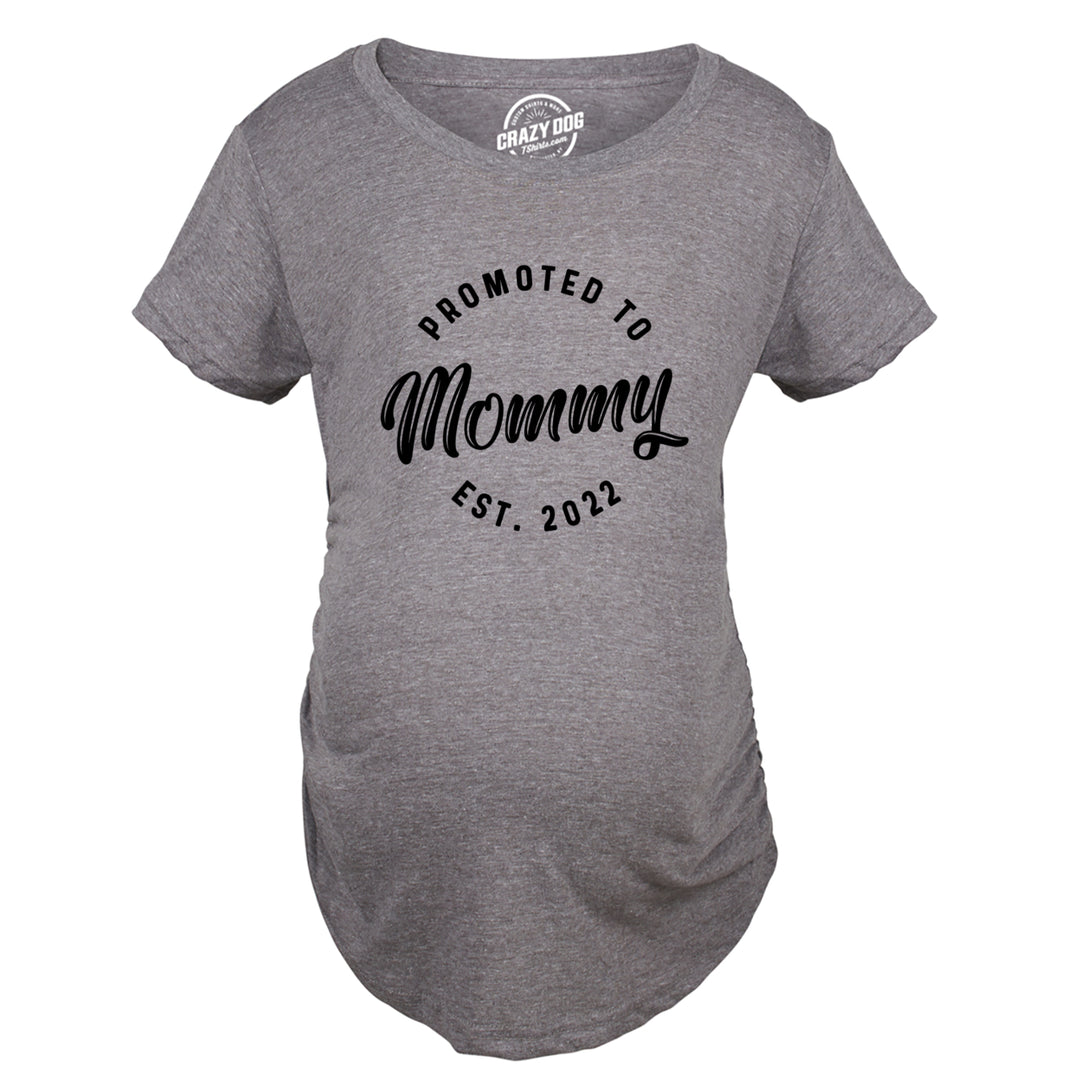 Maternity Promoted To Mommy 2024 2023 2022 Pregnancy Tshirt Funny  Baby Graphic Tee Image 4