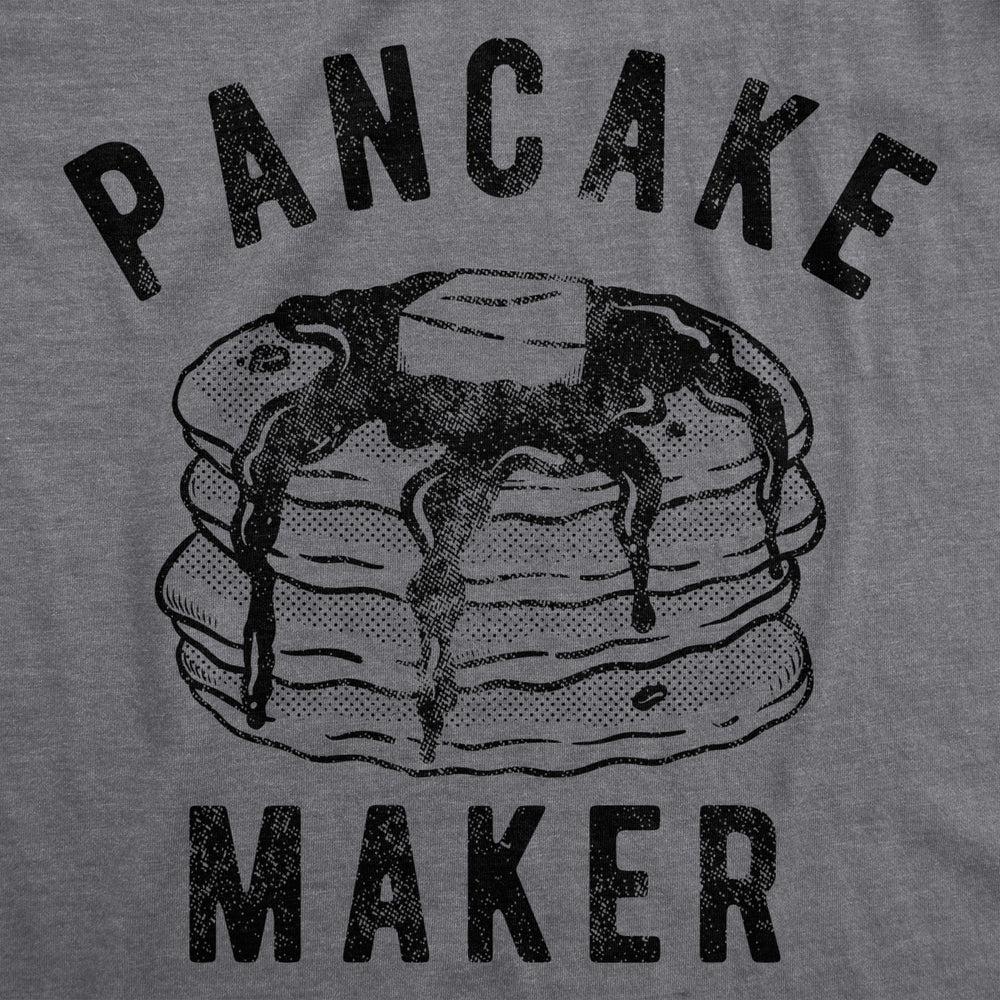 Mens Pancake Maker Tshirt Funny Breakfast Food Syrup Cute Morning Novelty Tee Image 2