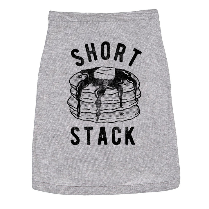 Short Stack Dog Shirt Funny Breakfast Pancakes Food Shirt For Puppy Image 1