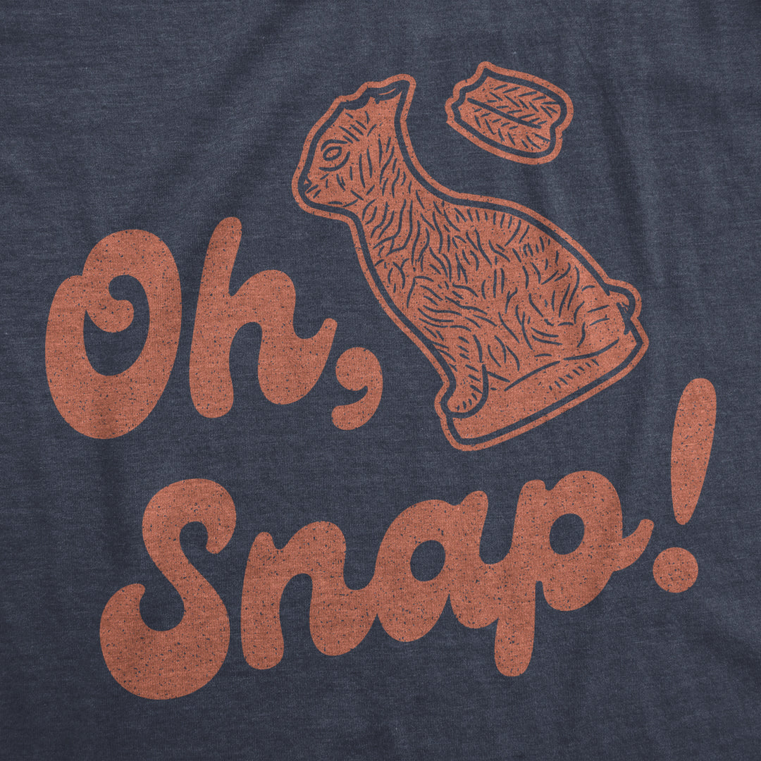 Mens Oh Snap T shirt Funny Chocolate Easter Bunny Basket Egg Hunt Image 2