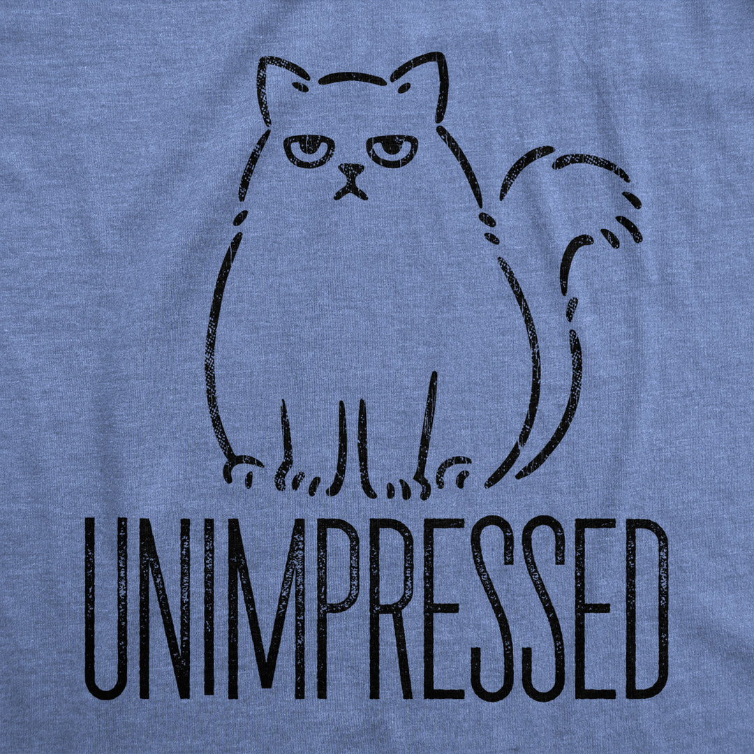 Mens Unimpressed Funny Cat Dad T-Shirt Hilarious Kitty Graphic Tee Pet Lover Image 2