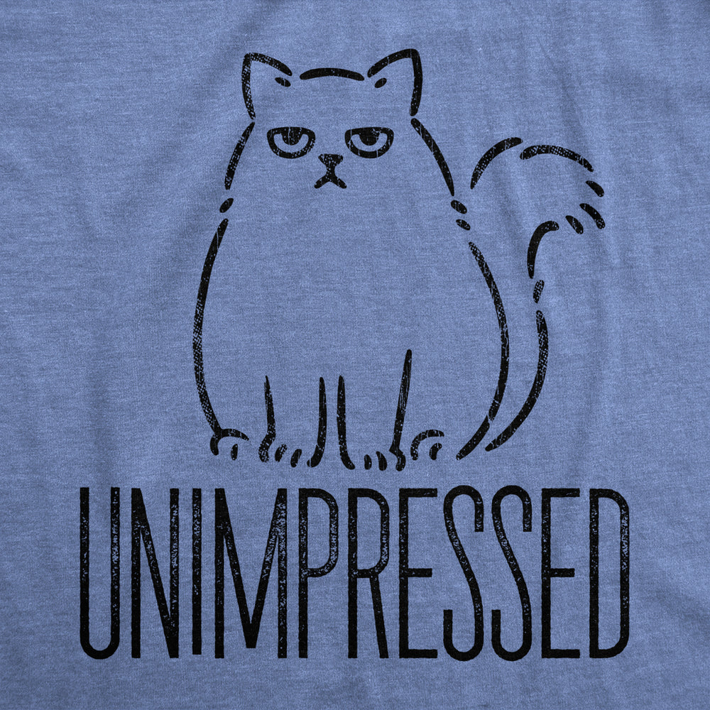 Womens Unimpressed Funny Cat Dad T-Shirt Hilarious Kitty Graphic Tee Pet Lover Image 2