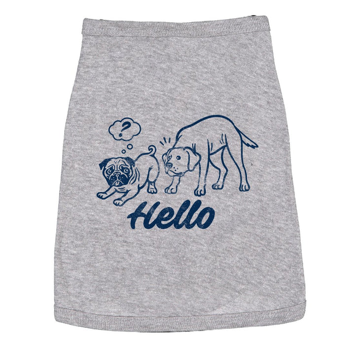 Dog Shirt Hello Butt Hilarious Saying Cute Tee for Pet Funny Graphic Top Image 1