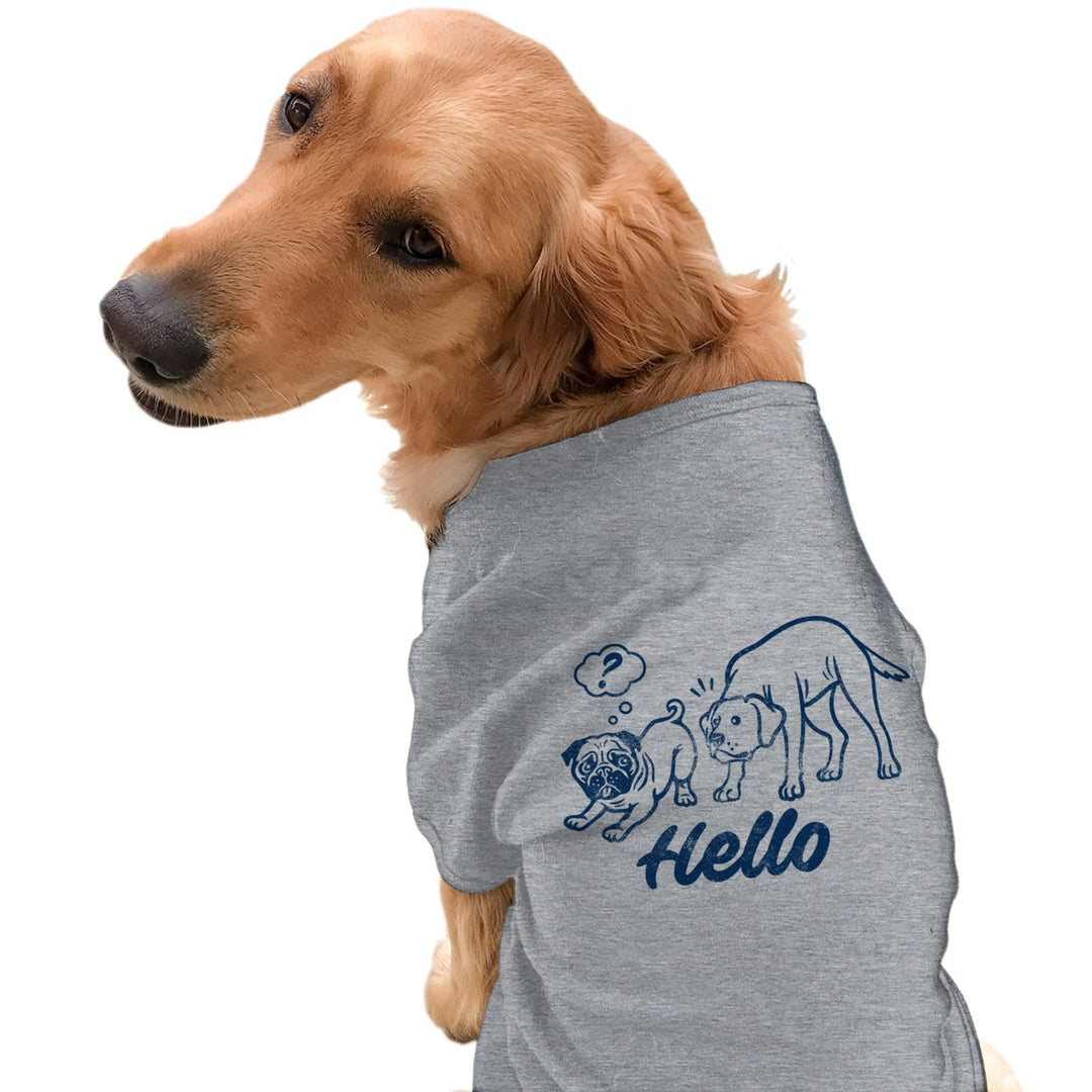 Dog Shirt Hello Butt Hilarious Saying Cute Tee for Pet Funny Graphic Top Image 2