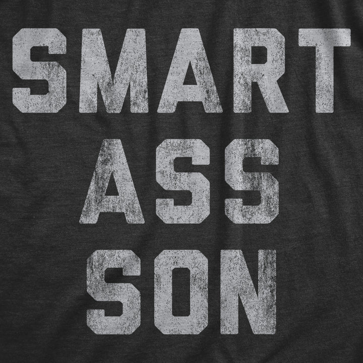 Mens Smart a** Son T shirt Funny Family Kids Parents Sarcastic T-Shirt for Dad Image 2