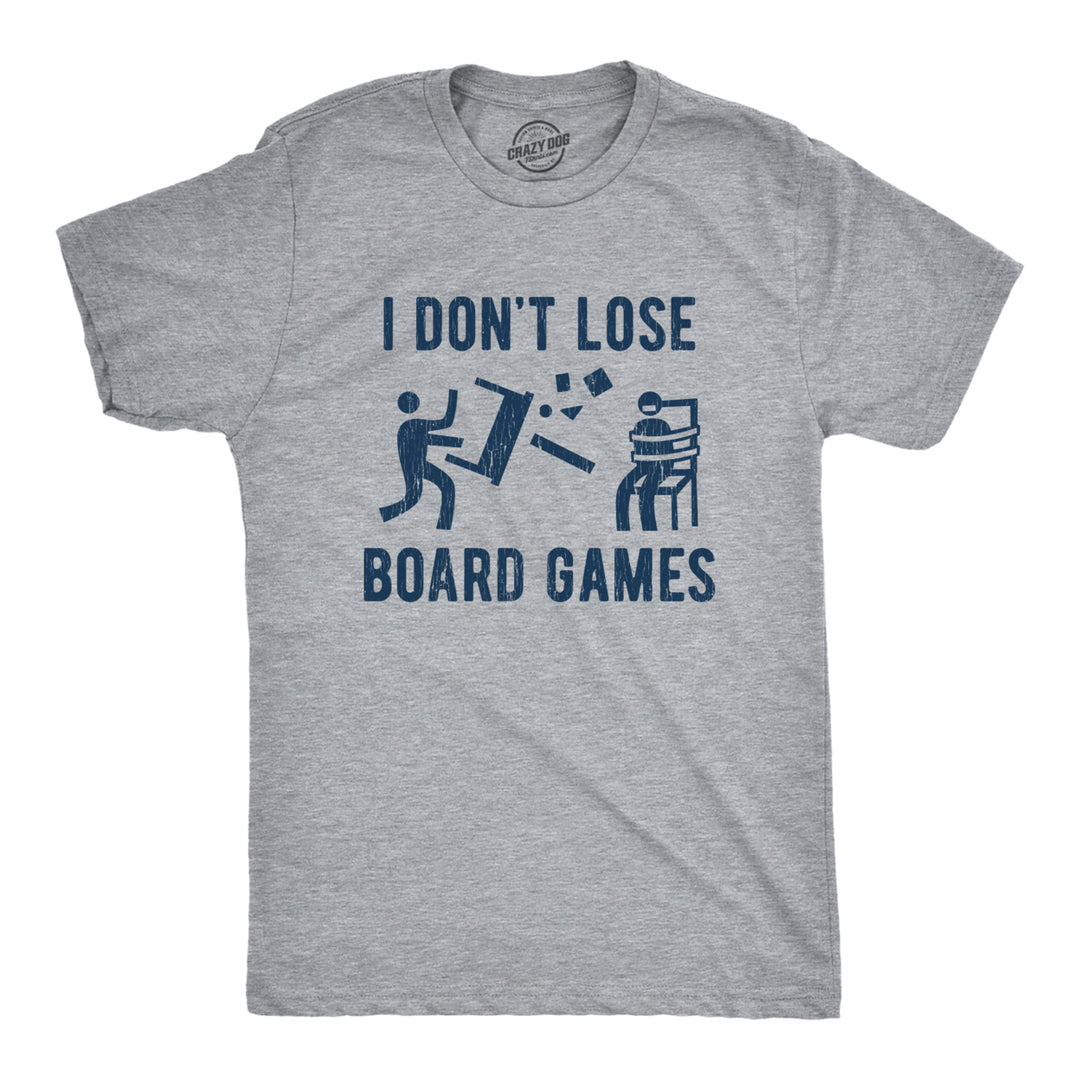 Mens I Dont Lose Board Games T shirt Funny Gift for Family Hilarious Saying Image 1