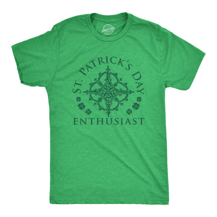 Mens St Patricks Day Enthusiast Tshirt Funny Saint Patrick Day T-shirt Joke Image 1