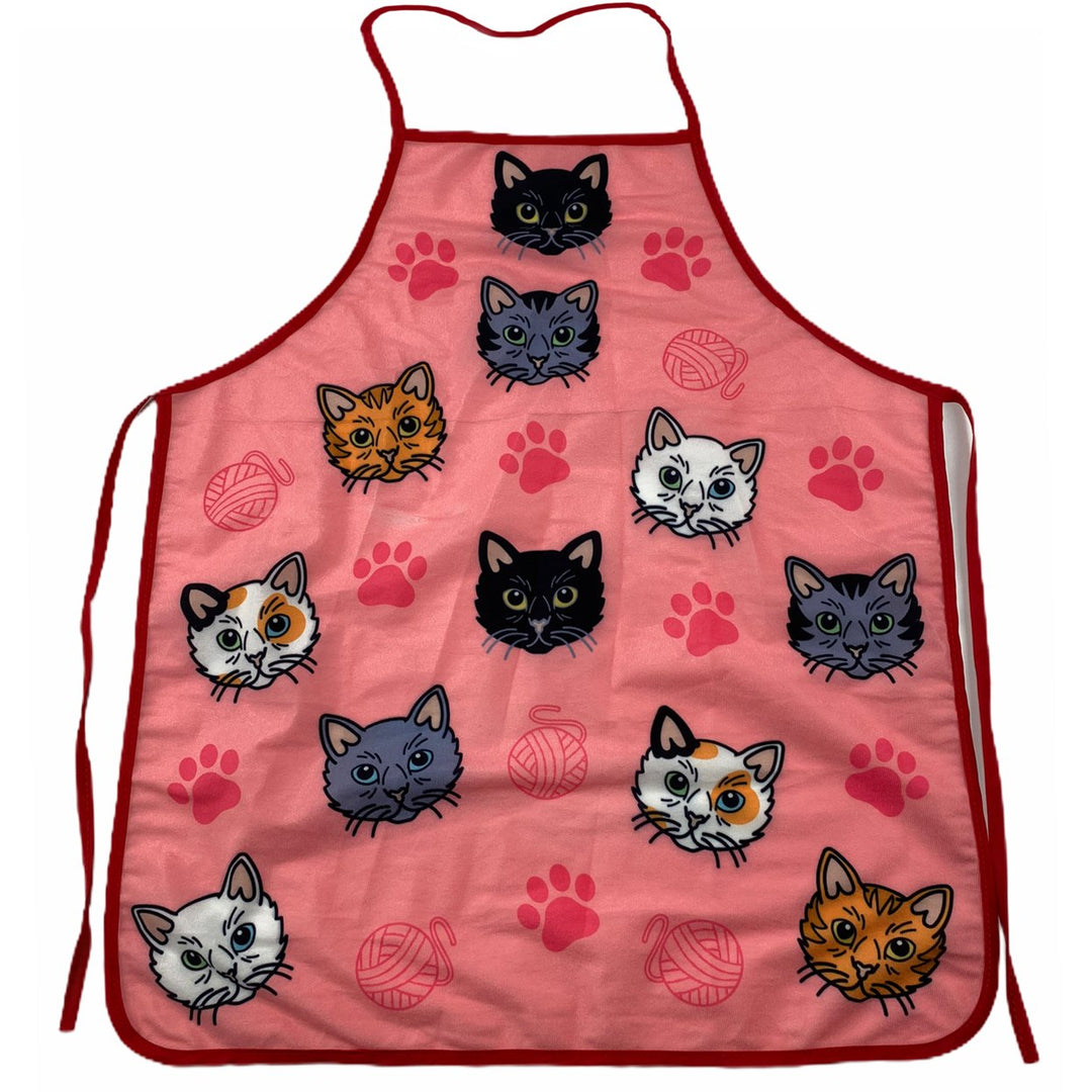 Cat Yarn Kitchen Apron Oven Mitt Funny Pet Cat Kitty Animal Lover (Oven Mitt + Apron) Image 4