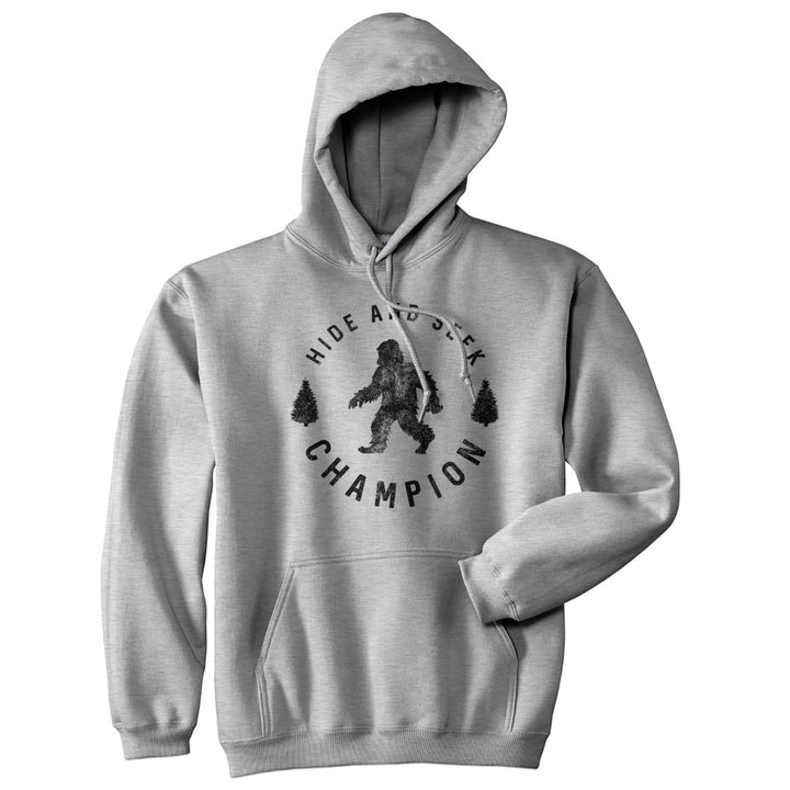 Hide And Seek Champion Hoodie Funny Bigfoot Sasquatch Graphic Yeti Sweatshirt Image 1