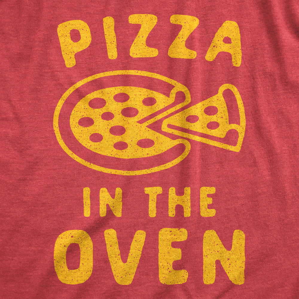 Maternity Pizza In The Oven Tshirt Funny Pregnancy Italian Food Announcement Tee Image 2