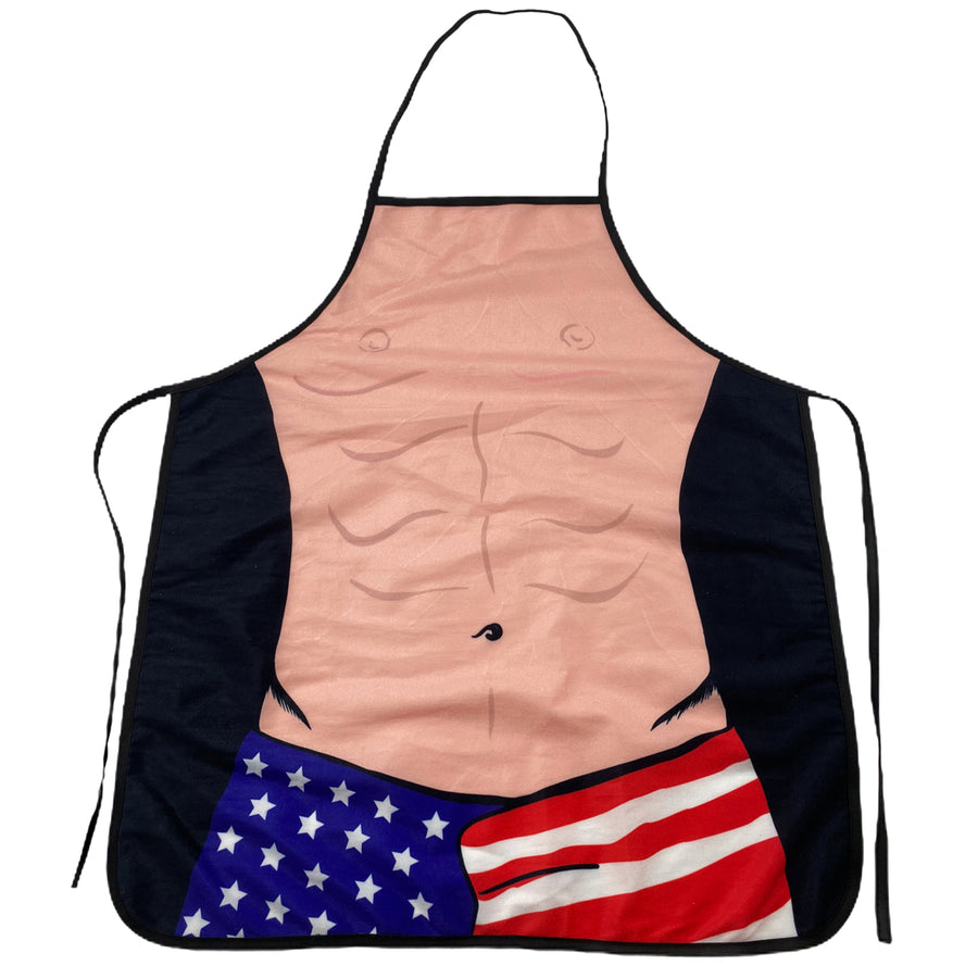 USA Shorts Apron Funny 4th Of July America Graphic Novelty Kitchen Smock Image 1