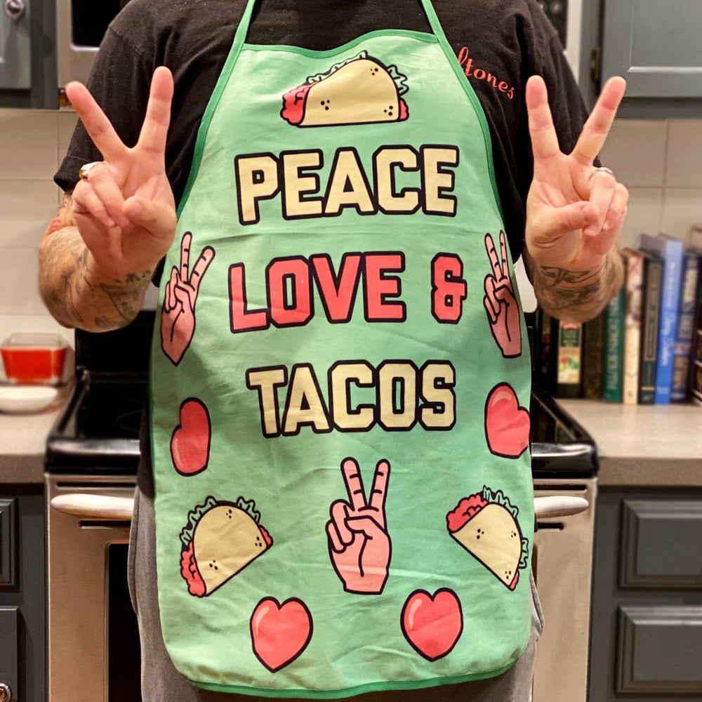 Peace Love Tacos Funny Graphic Novelty Kitchen Accessories Image 2