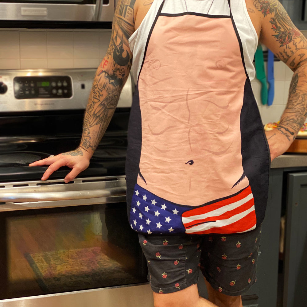 USA Shorts Apron Funny 4th Of July America Graphic Novelty Kitchen Smock Image 2