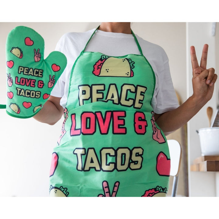 Peace Love Tacos Funny Graphic Novelty Kitchen Accessories Image 4