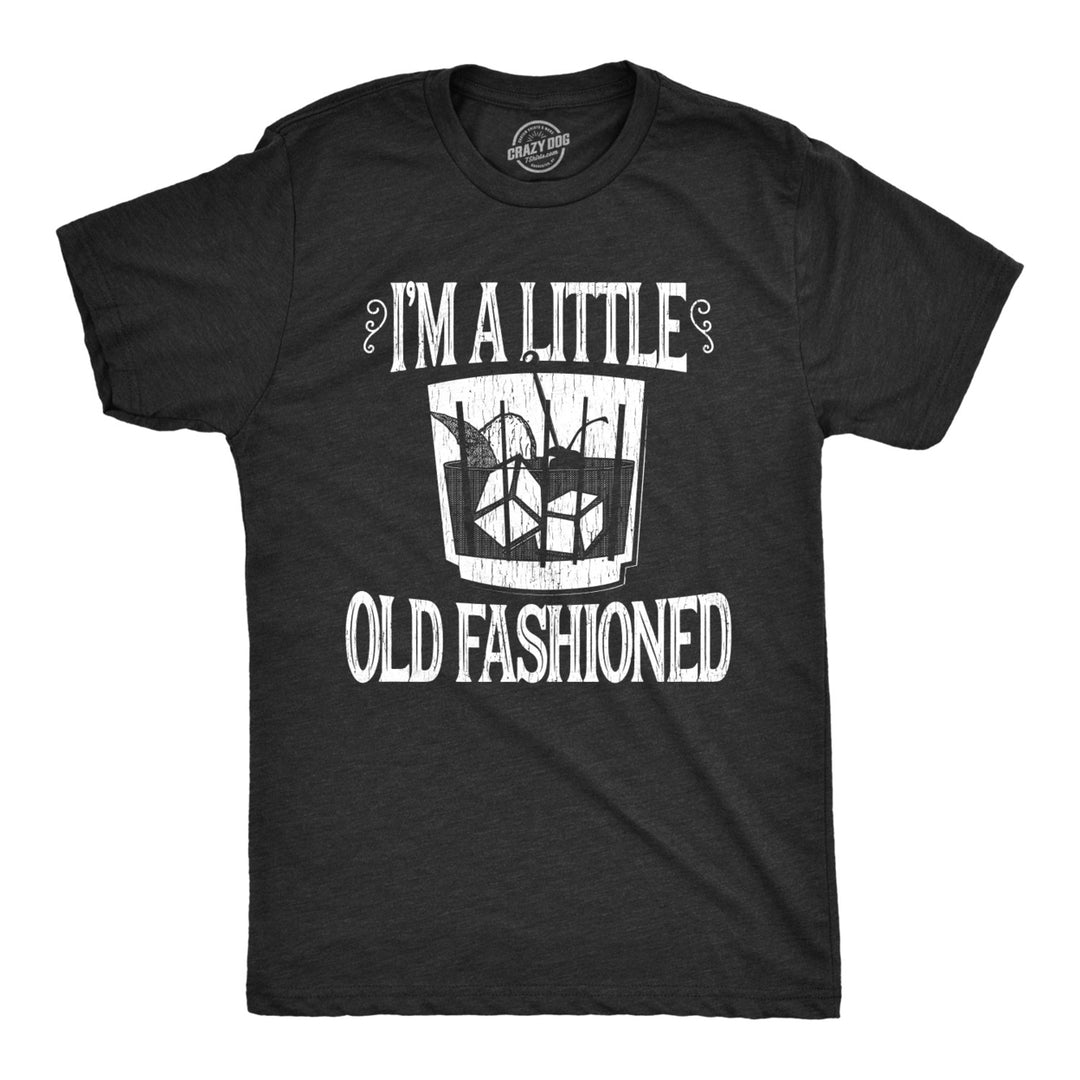 Mens Im A Little Old Fashioned Tshirt Funny Cocktail Tee Image 1