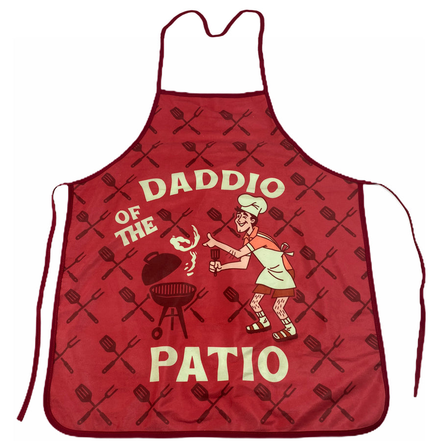 Daddio Of The Patio Apron Funny Backyard Bar-B-Que Grilling Kitchen Smock Image 1