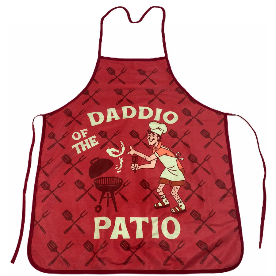 Daddio Of The Patio Apron Funny Backyard Bar-B-Que Grilling Kitchen Smock Image 1