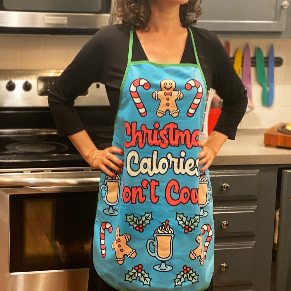 Christmas Calories Dont Count Funny Holiday Baking Graphic Novelty Kitchen Smock Image 2
