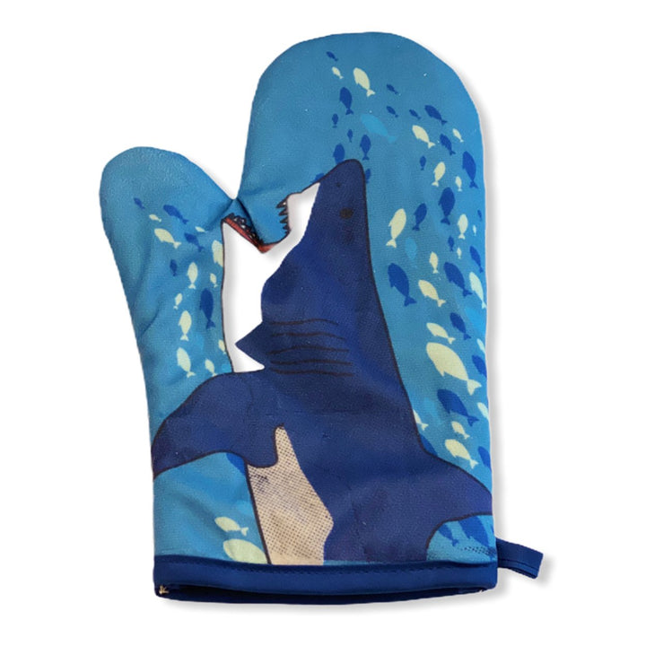 Shark Puppet Hand Oven Mitt Ocean Fish Graphic Novelty Kitchen Accessories Image 1