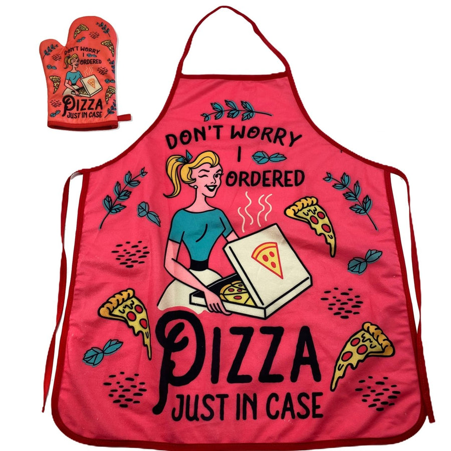 Dont Worry I Ordered Pizza Just In Case Funny Cooking Humor Graphic Novelty Kitchen Accessories Image 1