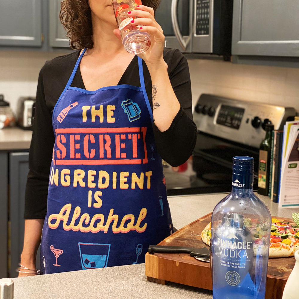 The Secret Ingredient Is Alcohol Funny Drinking Cocktail Graphic Kitchen Accessories Image 2