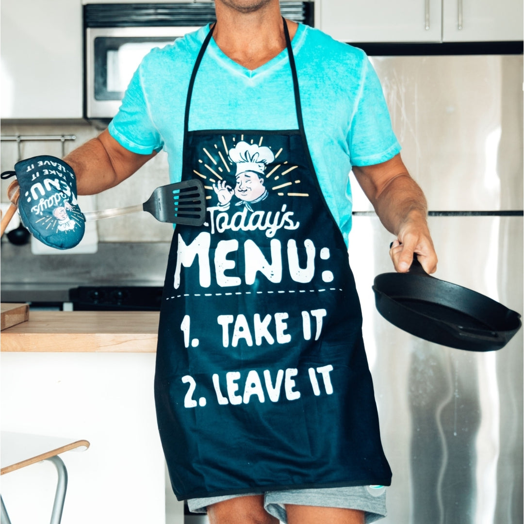 Todays Menu Take It Or Leave It Funny Chef Cooking Graphic Kitchen Accessories Image 4